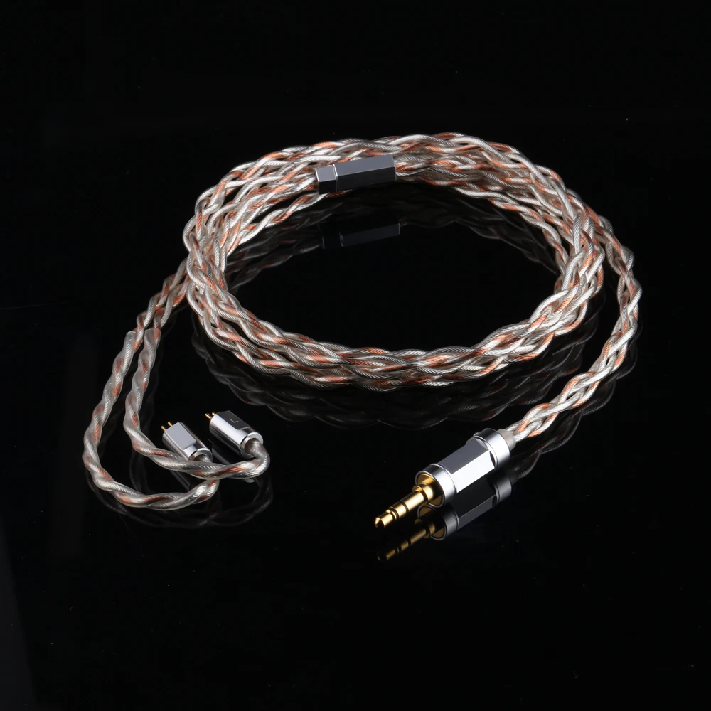 PULA-UC-01 OCC + SPC High-End Headphone Upgrade Balance Cable, único cristal de cobre banhado a prata, 2PIN, MMCX, 4,4mm, 3,5mm, 2,5mm