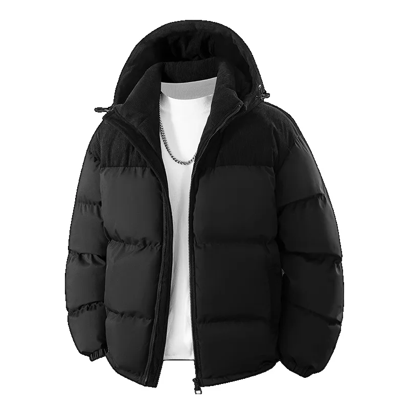 

Autumn Winter Men Outdoor Removable Hooded Windbreak Jacket Coats Men Warm Outwear Casual Fashion Solid Parkas Jacket Male Tops
