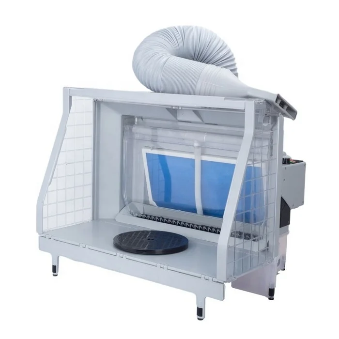 

HS-E600 Upgraded Water Curtain Airbrush Spray Paint Booth for Airbrushing with Filter 3 LED Lights for Model Crafts Hobbies