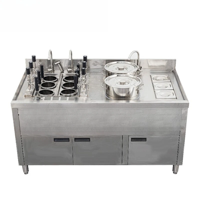 Three-in-one noodle cooking stove Intelligent lifting and lowering  powder noodle oden cooking machine