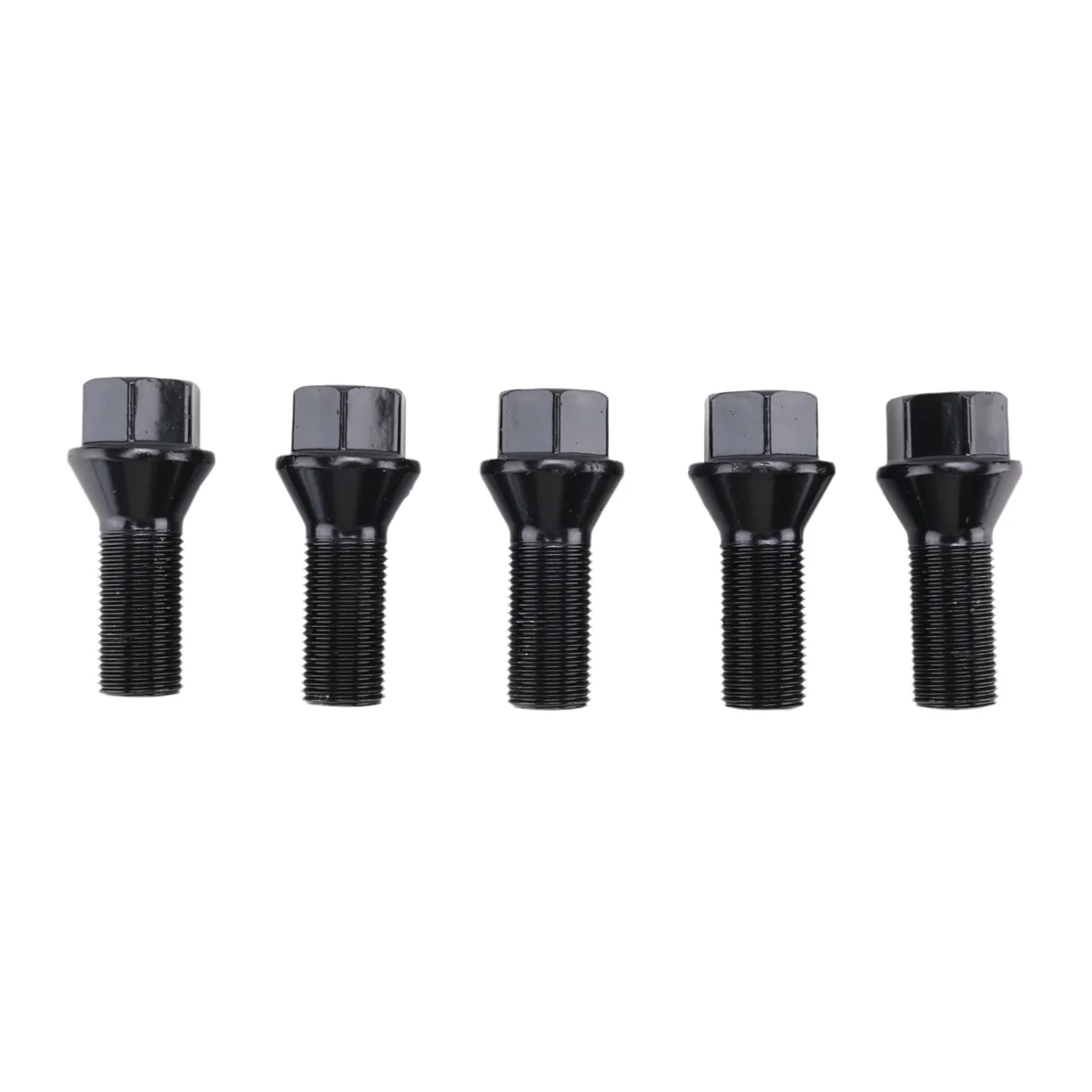 Wheel Lug Bolt Nut5Pcs M14 x 1.25 Black Wheel Locking Lug Bolt Nut Steel 36136781151 for - X3 X5 E70 E71 F20 F25 X5 X6