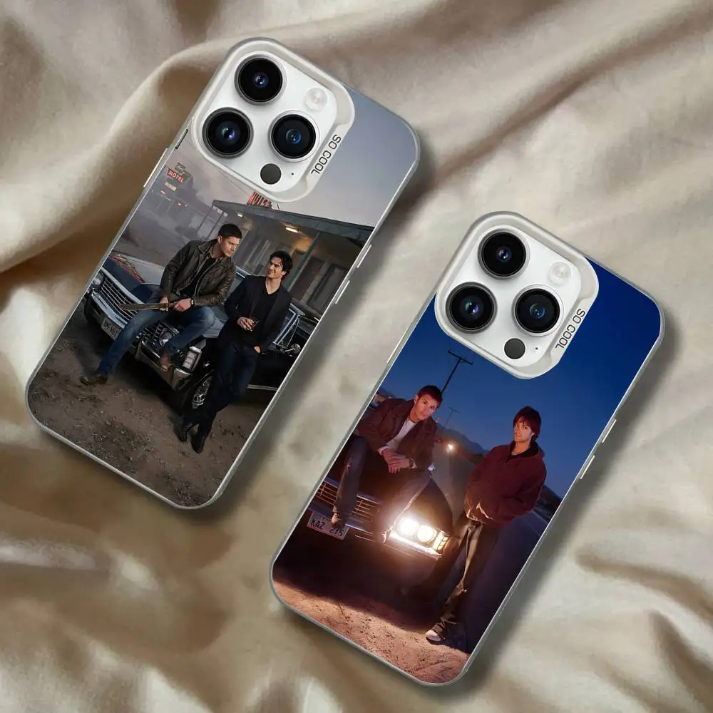 

Dean Sam Winchester White Matte Shockproof CoverPhone Case For iPhone 17,16,15,14,13,12,11,Pro,XS,Max,Plus,Mini,SE4,E