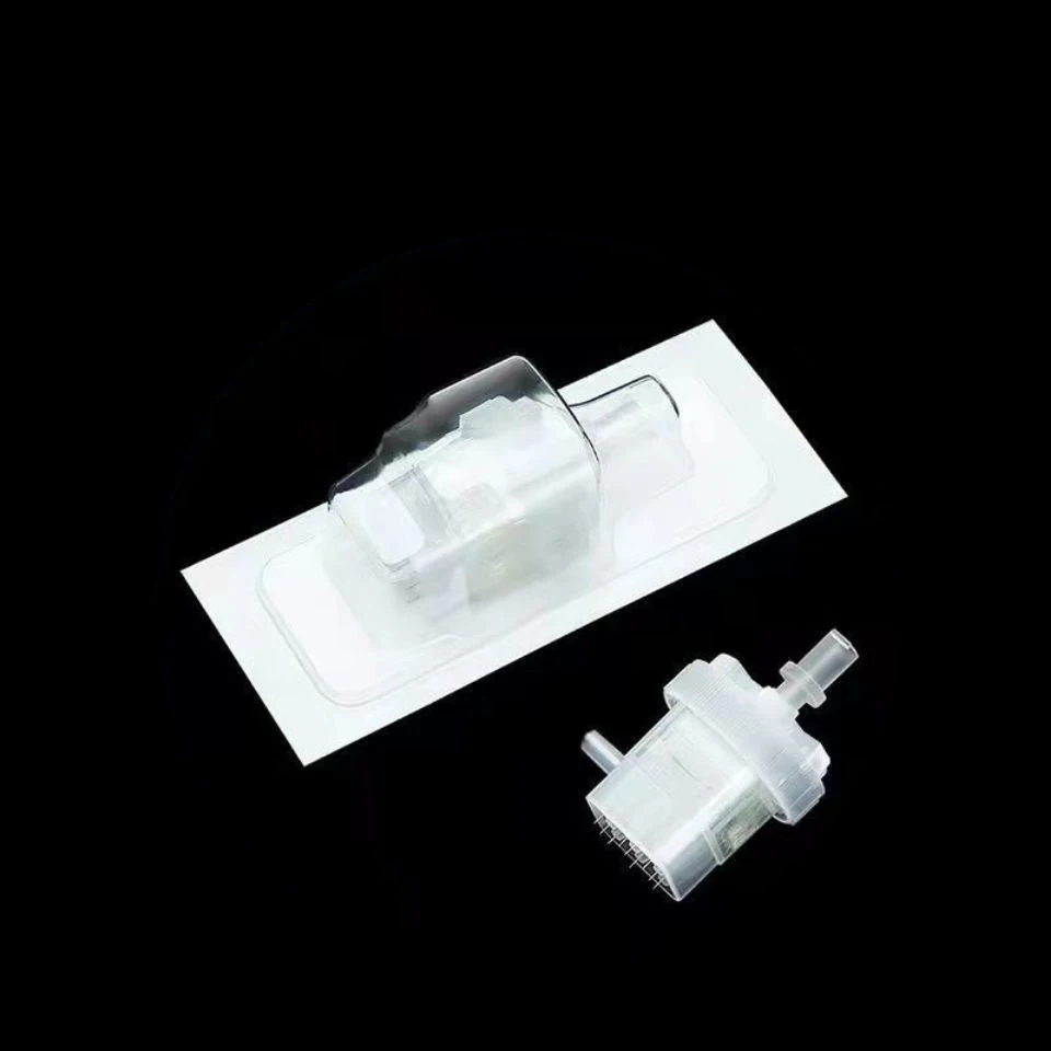 

10PCS-1BOX 9pins Screw Multi Needle Water Light Titanium Tip Derma Lift Needle Anti Aaging Serum Injection Pores Refine