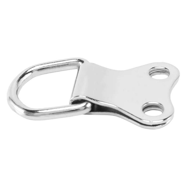 

100 Pcs D-Ring Picture Frame Hanging Hooks Double Hole Hangers With Screws Silver