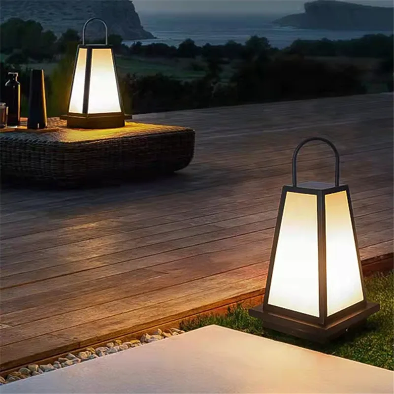 SOFEINA Outdoor Modern Solar Lawn Lamp LED Portable Lighting Waterproof IP65 Decorative for Garden