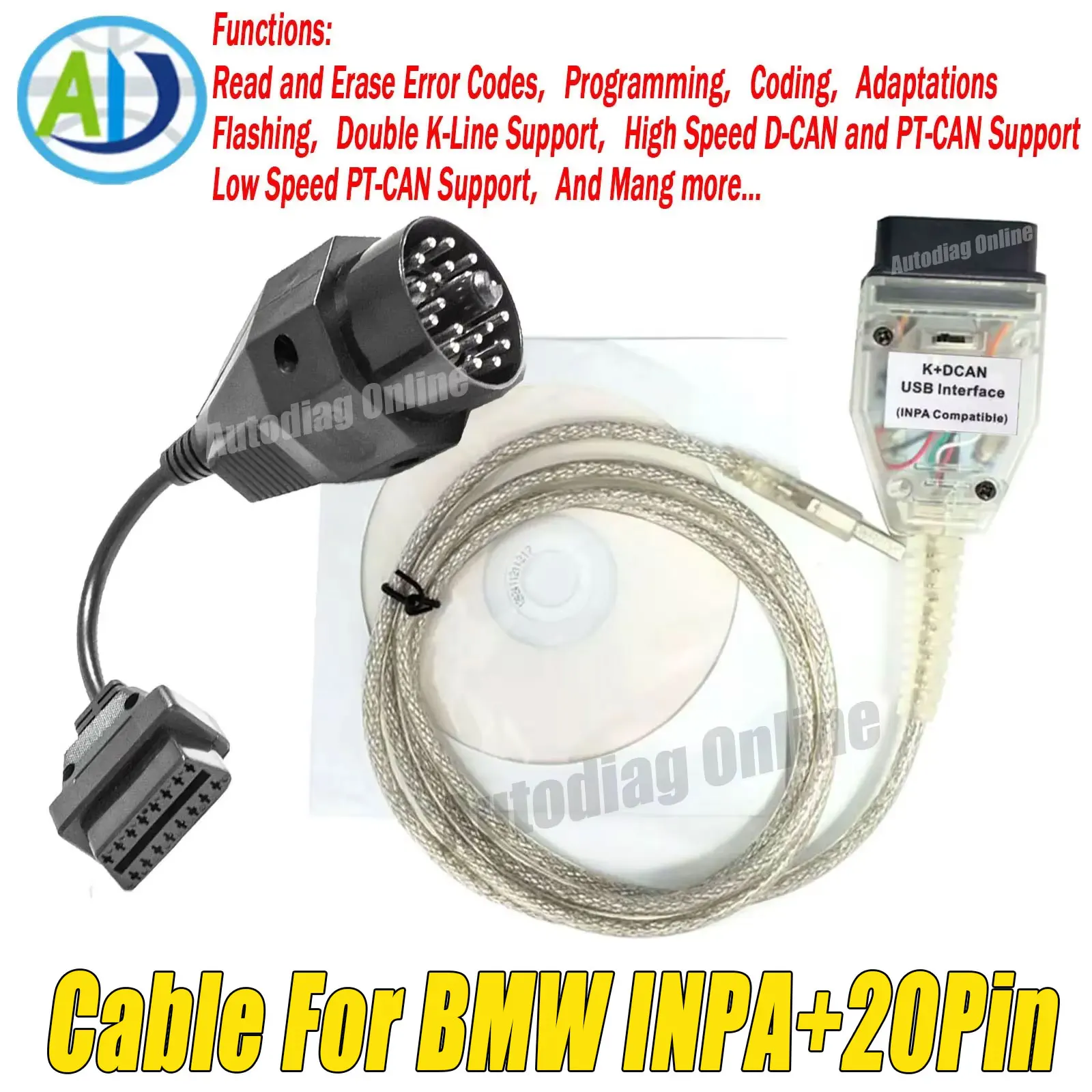 

Диагностическое сканирование OBD2 для BMW E39 E38 E53 X5 Z3 E36 E46 с чипом ATMEGA162 FT232RL K + DCAN, диагностический инструмент, считыватель кодов для INPA