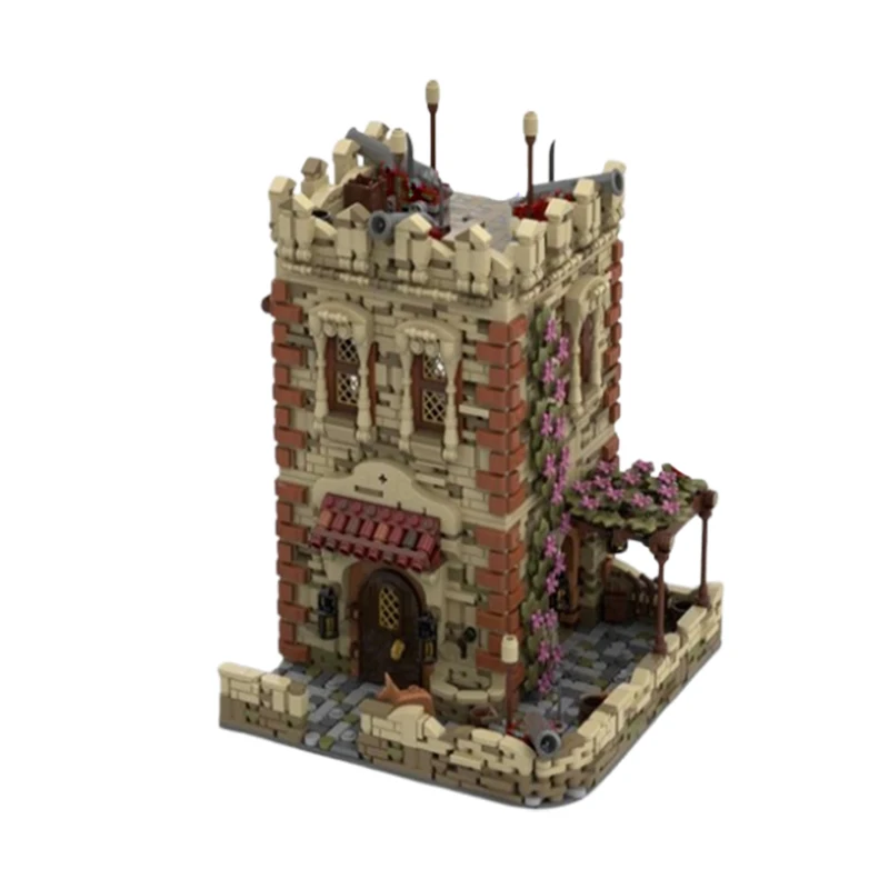 Spot MOC-156582 2704pcs Creative Medieval Architecture Garden Castle Small Particle Assembly Building Blocks Educational Toy Mod