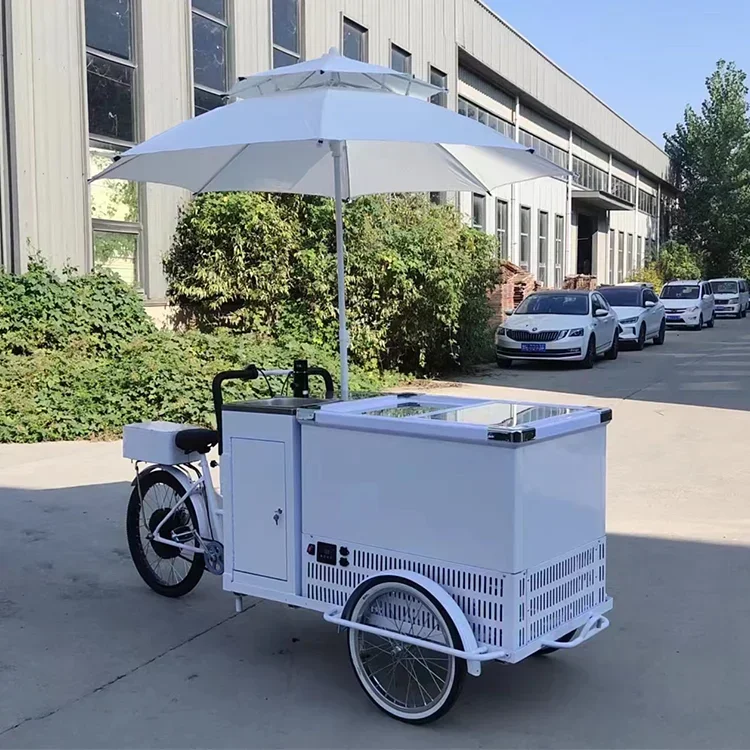 Cream Bike Electric Tricycles With Cold Room USA Approved High Quality Bikes Tricycle Cart For Ice Cream Sales