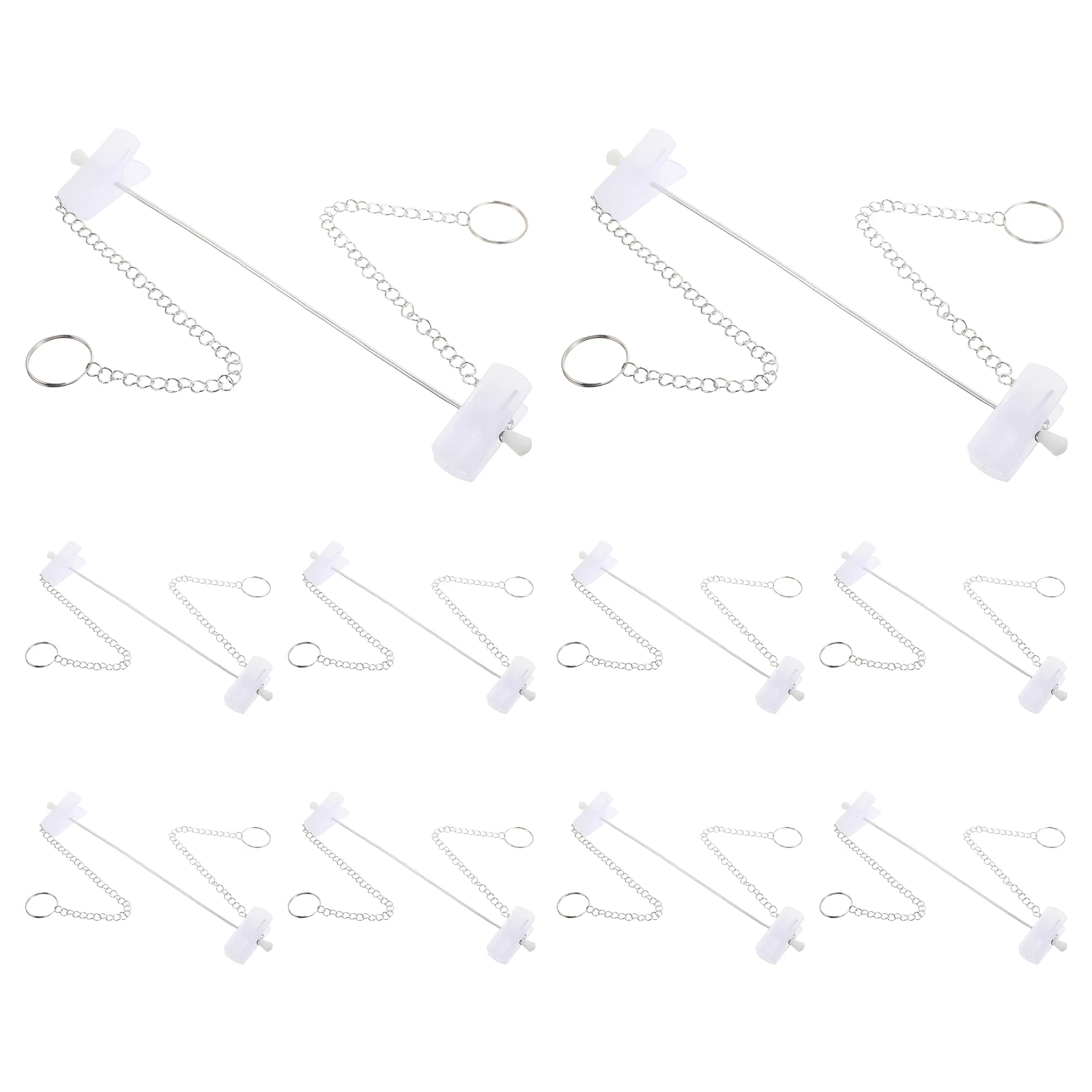 

10 Pcs Clothing Display Chain Heavy Duty Iron Rack Connecting Strip Silver Costume Chains for Clothes Hanging Boutiques