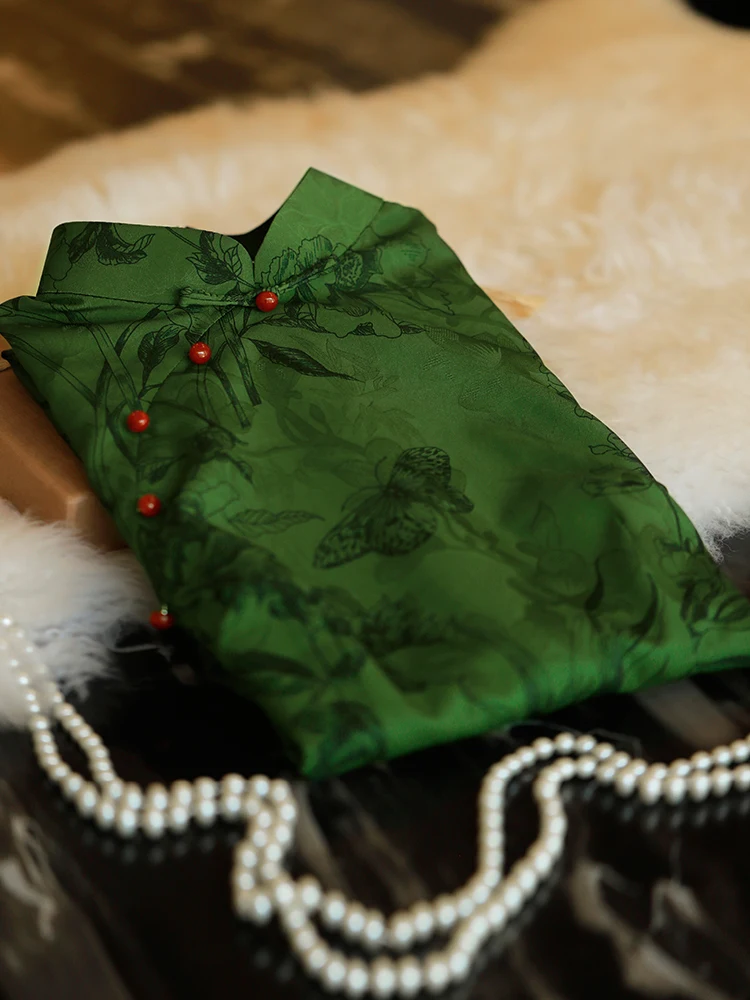 

Женский традиционный костюм ChunXuan Long Young Sle в стиле ретро, китайский, для повседневной носки, с низким разрезом, короткий рукав