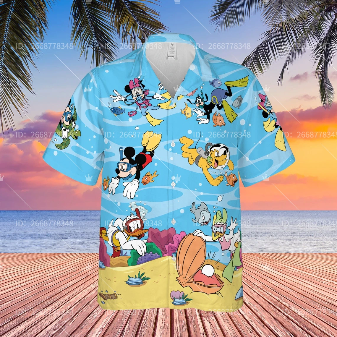 Disney Zomer Mickey En Minnie Mouse Hawaiian Shirt Disney Wereld Gift Mickey En Vrienden Familie Vakantie Vakantie Hawai Shirt