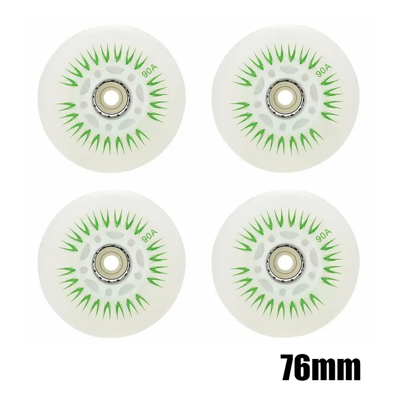 4pcs Outdoors Skate Wheels Pu Wheels Flash Inline Led Lighting Skating Wheels For Free Skate Sliding Roller Skating Shoes