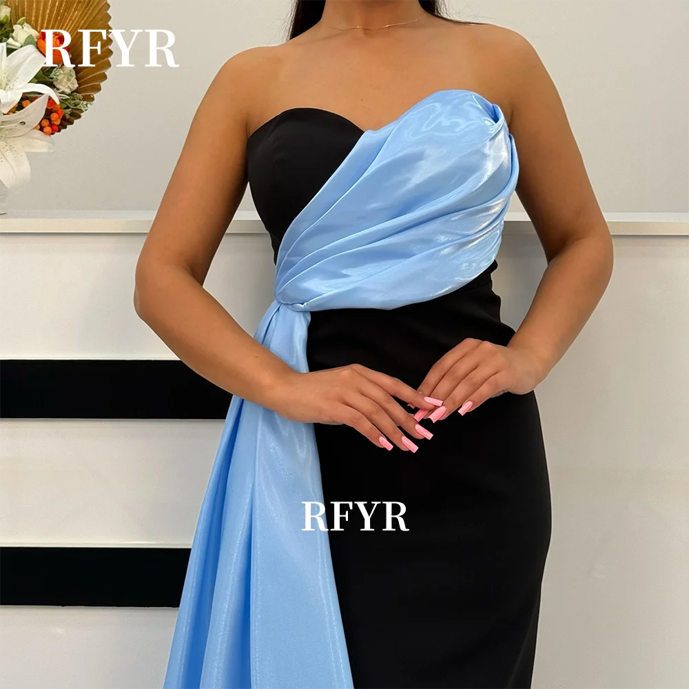 RFYR Straight Prom Dress Pleats Party Dress for Arabic Women Sweetheart Formal Occasion Dresses vestidos de fiesta Customized