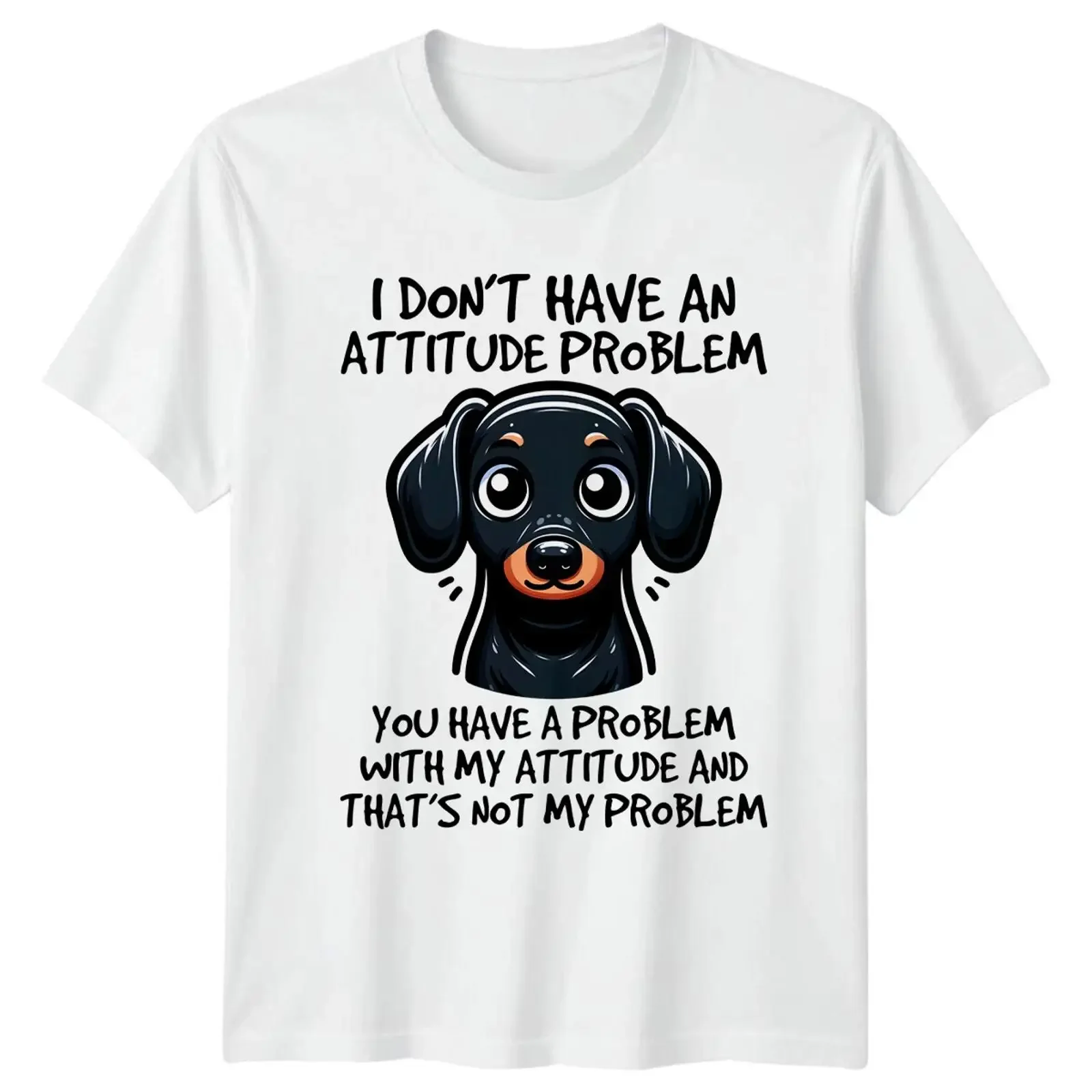 T Shirt Dackel Haltung Problem lustig Zitat vintage Washed Unisex Versatile graphic homme Comfortable Top For Everyday Wear