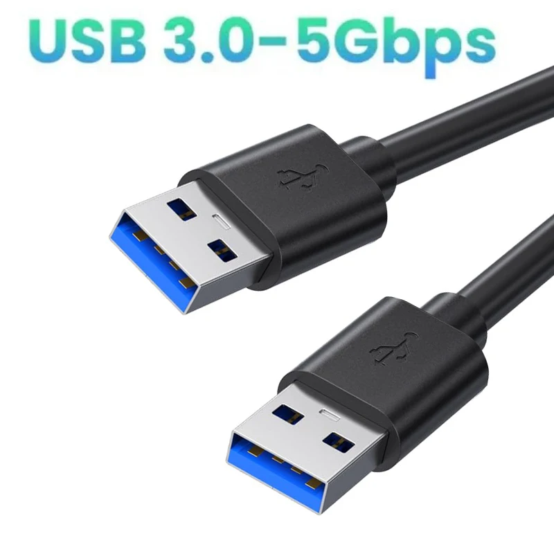 USB 3.0 Cable Short Type A USB 3.0 Male to Male cord for Laptop Cooling Fan/pad,Camera,USB hub,Switch,Double USB A male cable