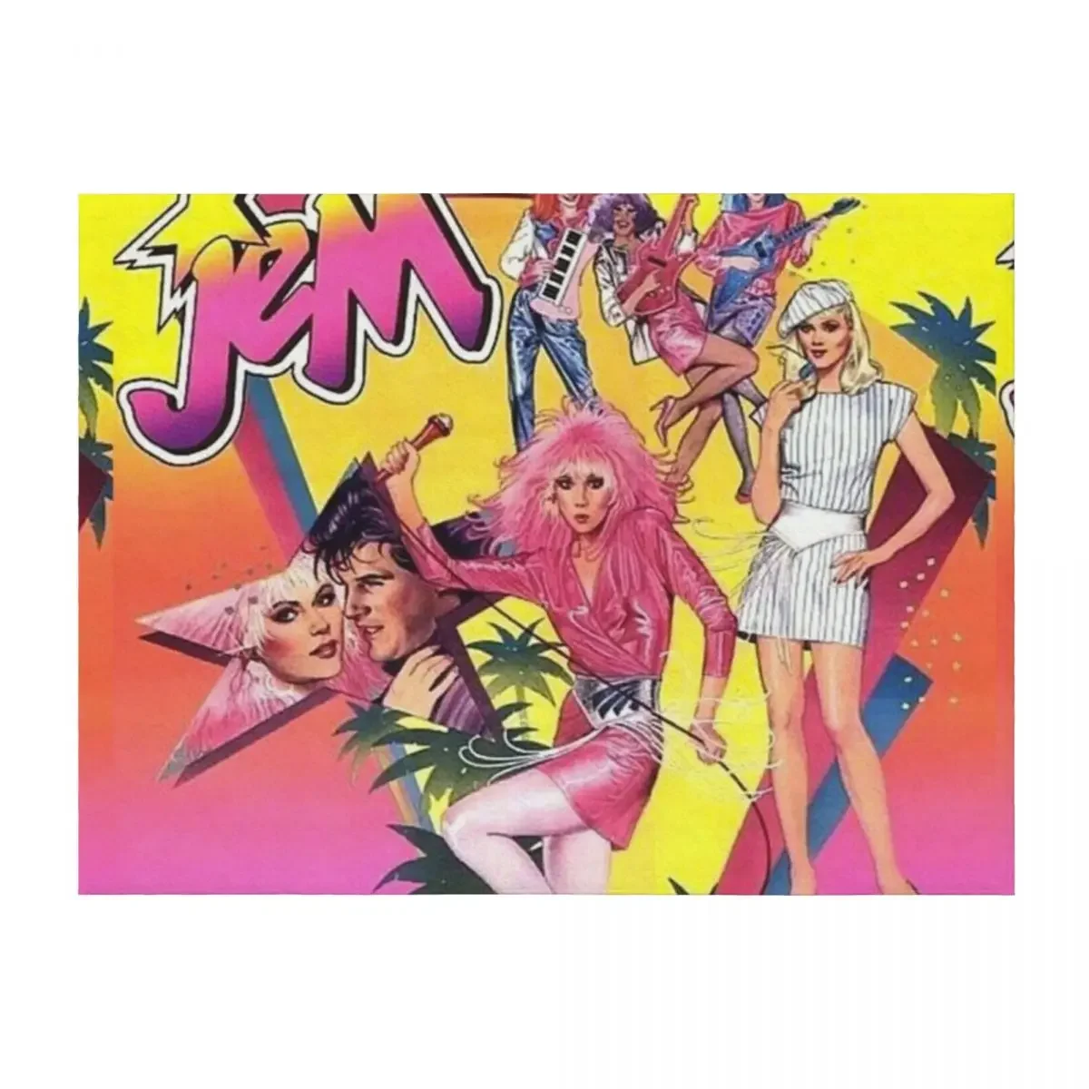 

Jem and the holograms Throw Blanket heavy to sleep Plaid on the sofa Weighted blankets and throws Blankets