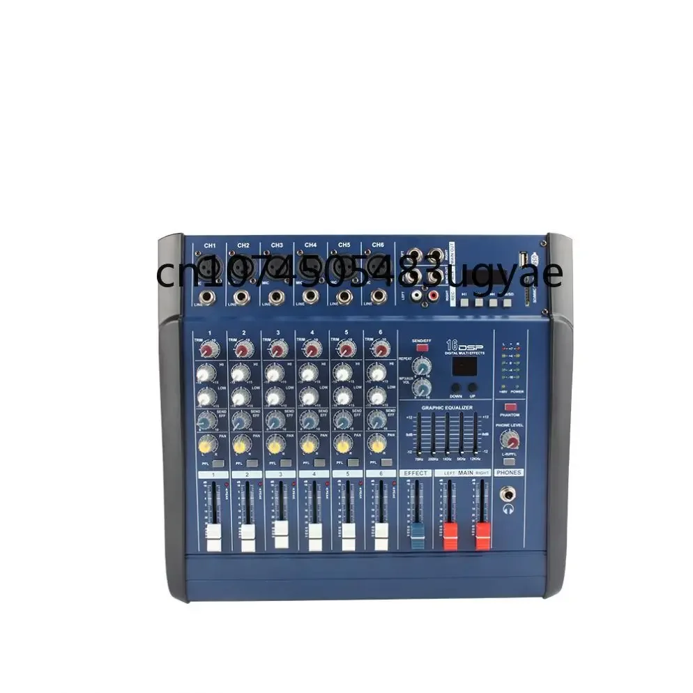 PMX-602D Audio High Quality Mini Mixer 6-Channel USB Interface Controller Power Amplifier Professional Audio