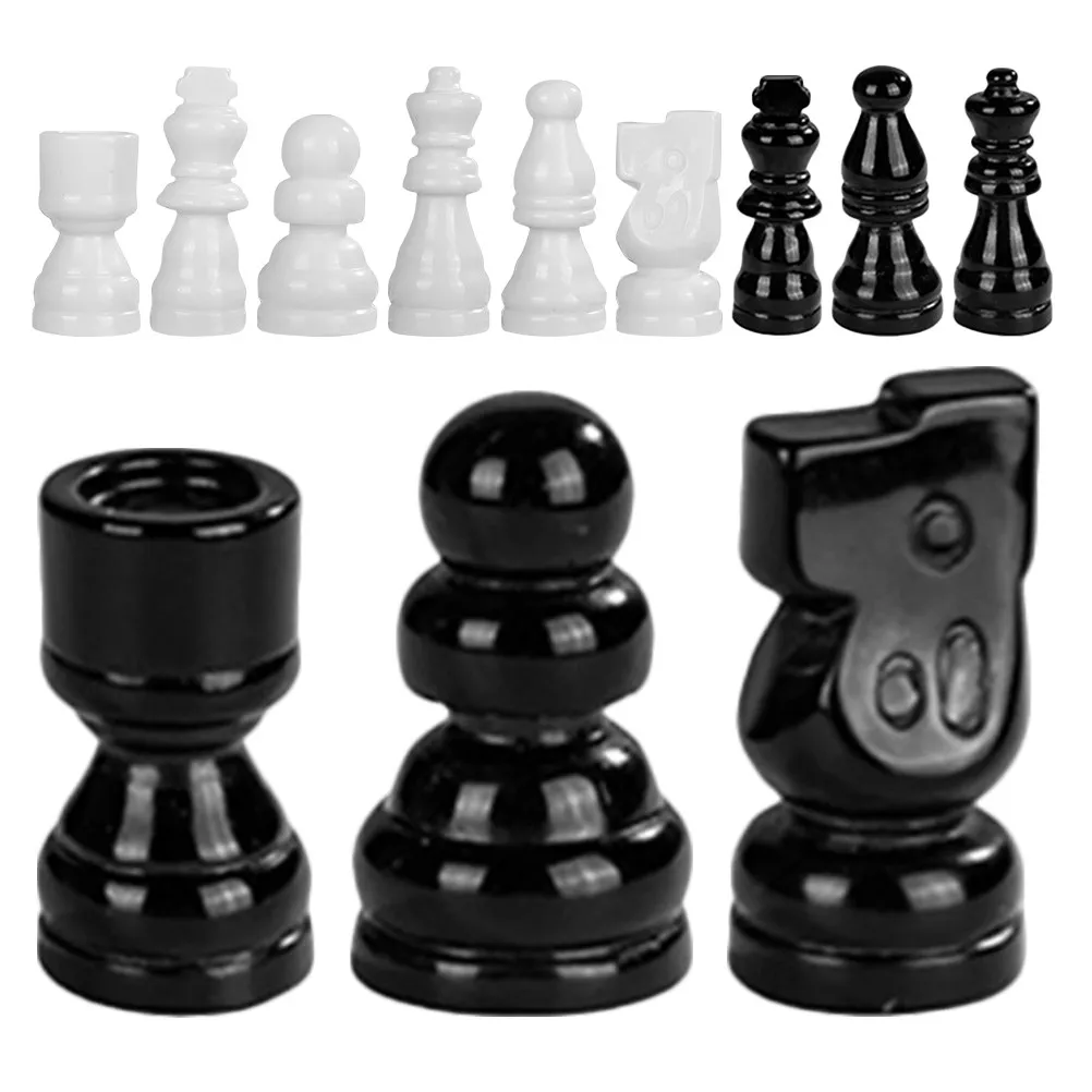 12Pcs Resin Chess Decor Set Whimsical Design Desktop Car Interior Shelf Ornament Playful Sophisticated Home Decor Accessories