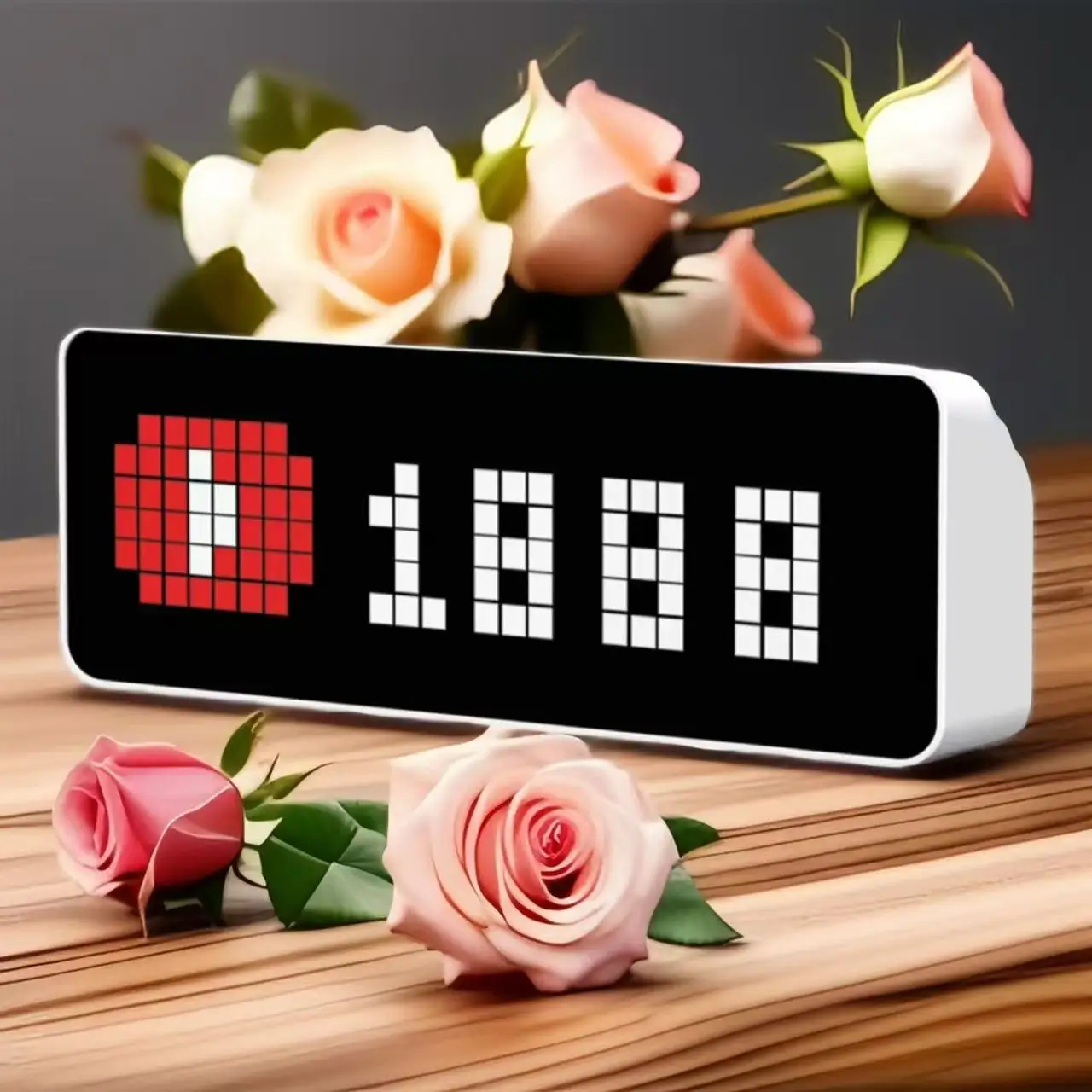 ERIKOLE TC001 Smart Pixel Klok LED Full Color Pixel Display Pomodoro Klok Youtube Fans voor Thuis Nieuwe Versie