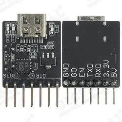 CH9102F Downloader Module Chip Program Burning for ESP32 MINI TYPE-C USB to UART RS232 RS485 Serial Port Download 7Pin