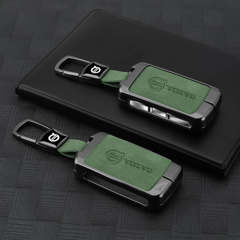 

Suede Zinc Alloy Car Key Case Cover Shell Holder For Volvo XC60 XC40 XC90 S90 V60 S60 V90 C40 Polestar 1 Polestar 2 Accessories