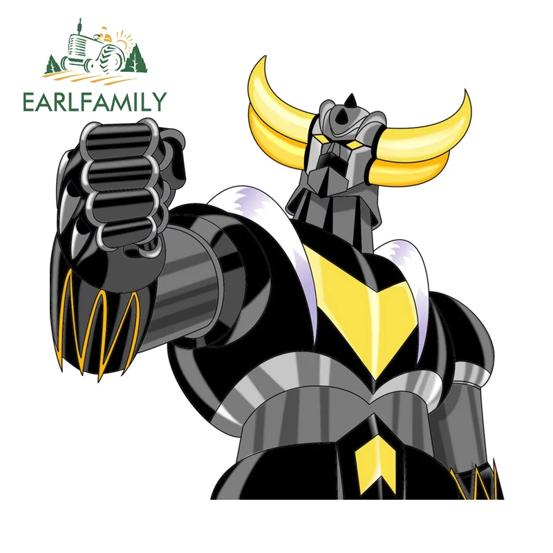 EARLFAMILY 13cm for Janpan Anime Skull Mazinger Z Car Sticker Car Accessories Funny Decal Waterproof Motorcycle Vinyl Graphics