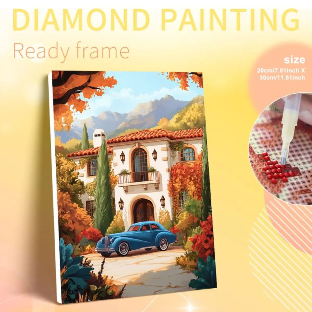 

Фоторамка с индивидуальным дизайном: Алмазная вышивка 5D «Вилла», картина для стен, наборы для алмазной живописи для взрослых, пейзаж, полный круглый/квадратный, современный стиль