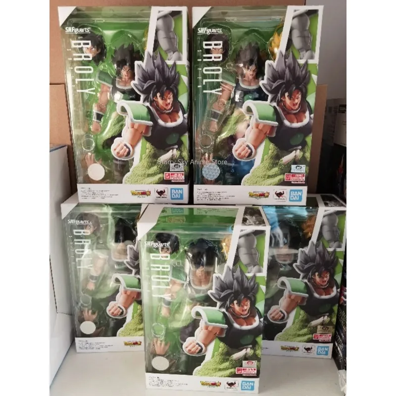 100% Original Dragon Ball SHF SH Figuarts Broly Action Figures Anime Modle Toys Gift Awakening Combat Suit Black Hair In Stock