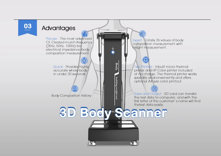 Body BMI Measuring Body Element Composition Measurement Analyzer Blood Biochemical Analyzer Health management machine