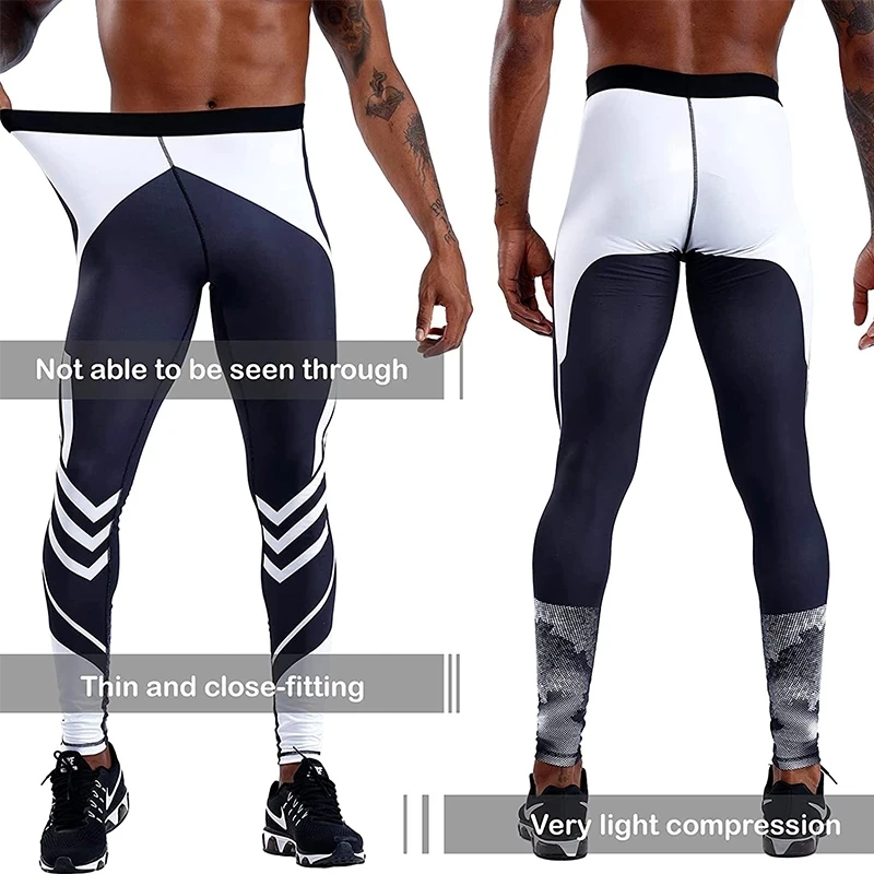 Men\'s Running Leggings Sportswear Quick Dry Gym Fitness Tights Workout Training Jogging Sports Trousers Compression Sport Pants