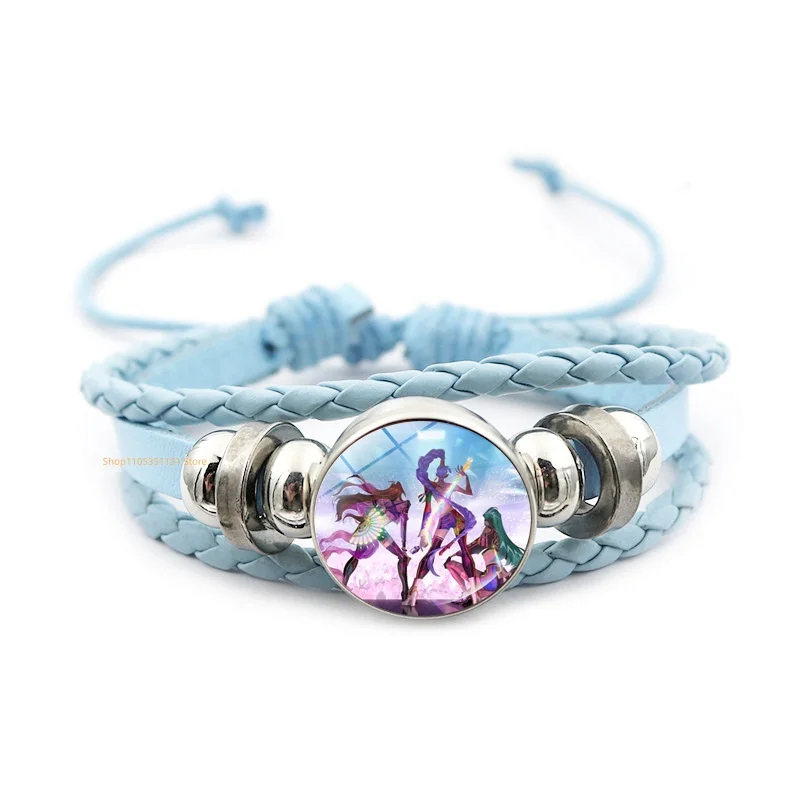 Anime-Handarmband, geflochtenes Leder, verstellbares Armband, niedliches Cosplay-Zubehör, Geburtstagsgeschenk für Kinder, Mädchen, Fans, 3 Farben – Detail 16