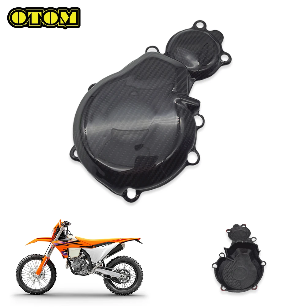 Motorcycle For KTM HUSQVARNA GASGAS Carbon Fiber Protection Ignition Cover Guard Engine Magneto Protector EXCF XWF FE ECF 2024