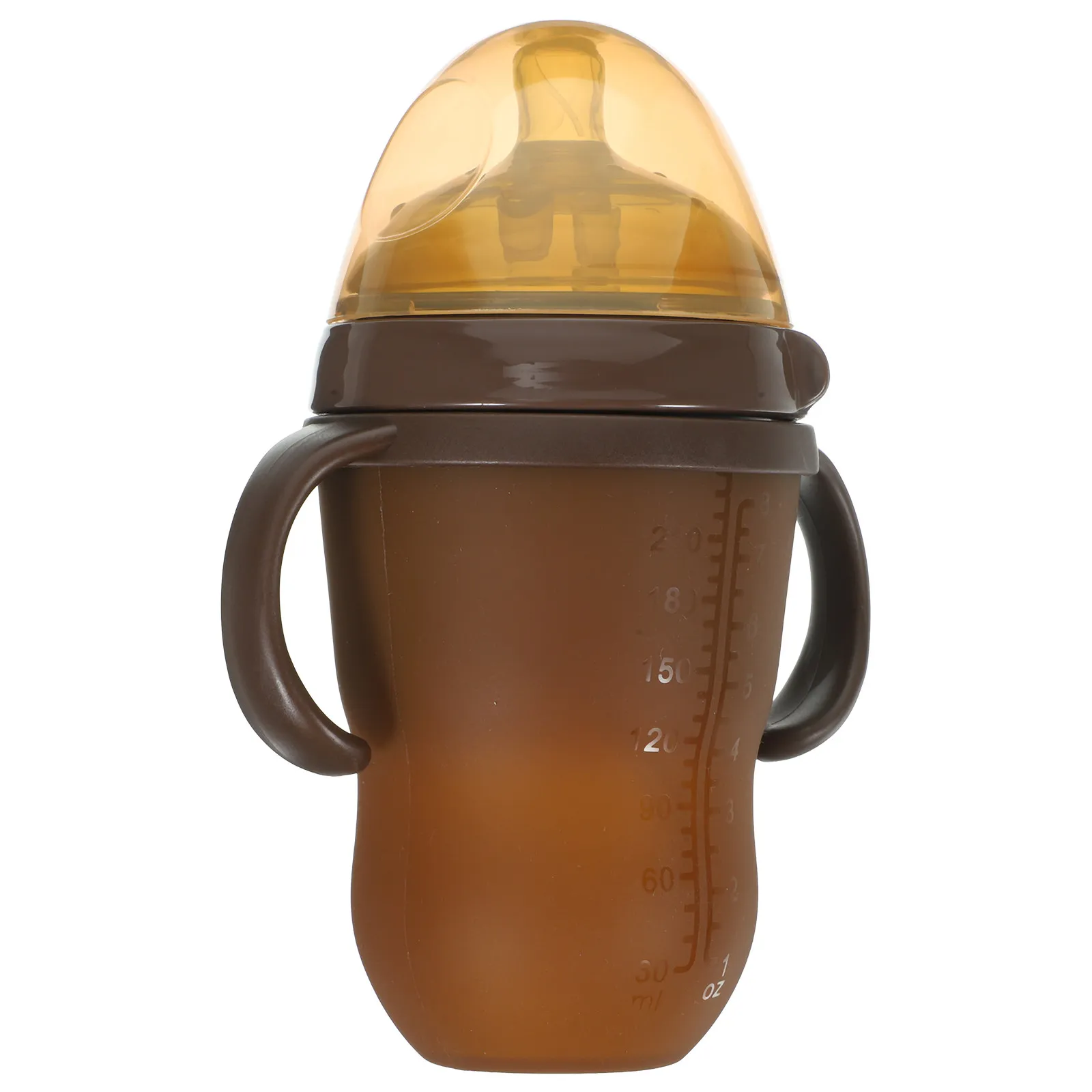 

1Pcs Silicone Baby Feeding Bottle Wide Aperture Nursing Bottle with Anti-Colic System Smooth Milk Flow Clear Scale Lightweight