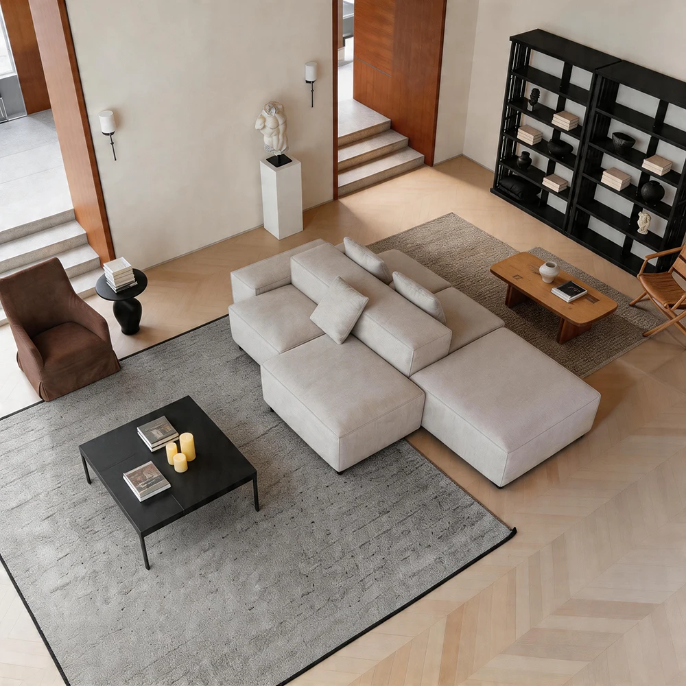 #Custom Luxury Sectional Sofa With Multiple Size And Stable Structure For Different Living Room Sizes And Project Requirements