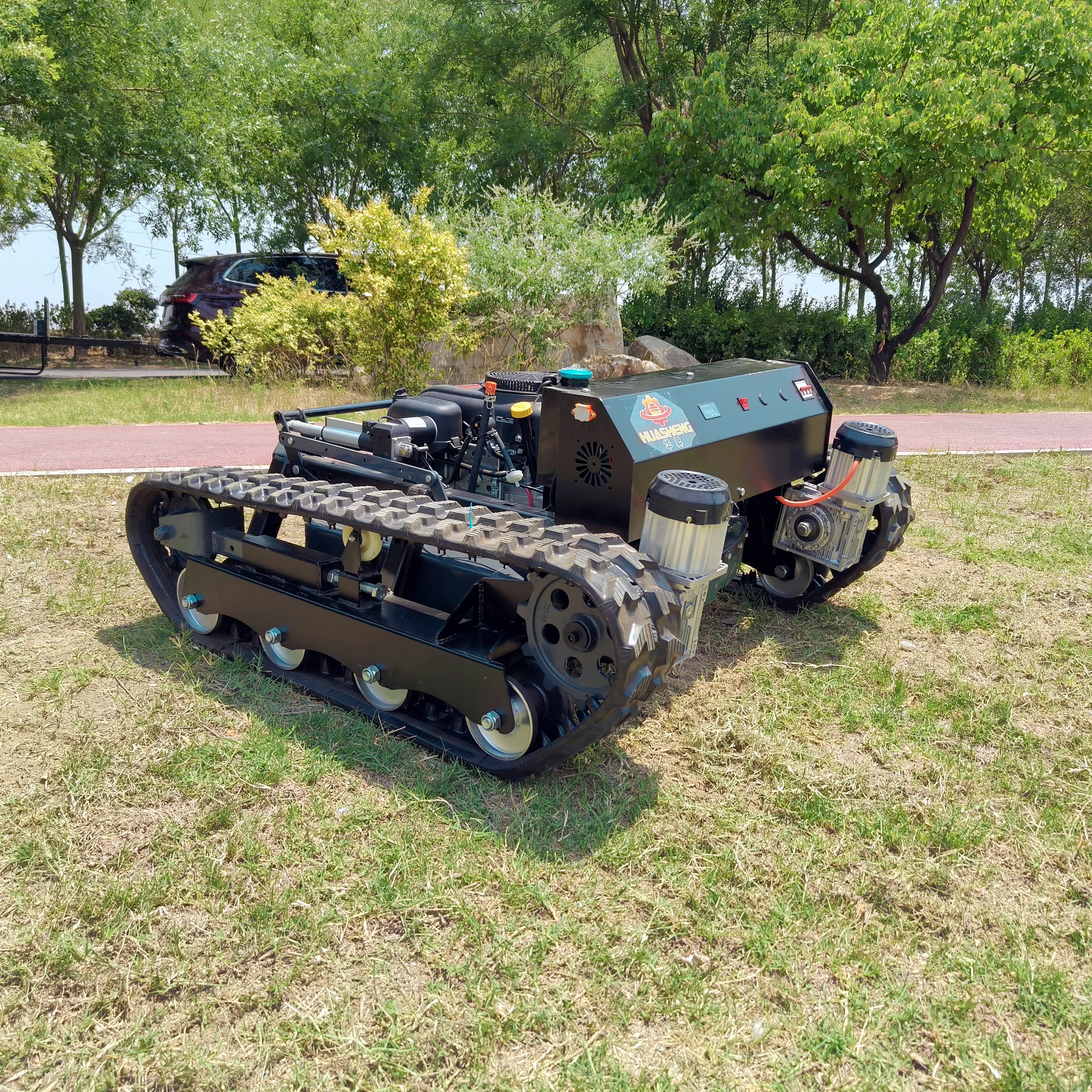 Automatic Portable Robotic Remote Control Intelligent Crawler Grass Lawnmower Lawn Mower Machine For Farm