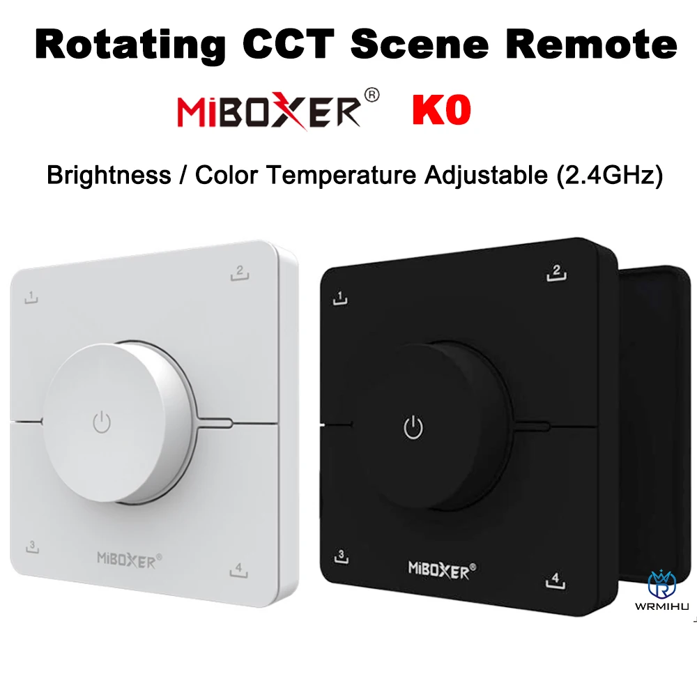 

K0 Mini Rotating Switch Panel Remote Adjust Color Temperature Brightness Dimming Magnetic LED Controller For 2.4GHz CCT LED Lamp