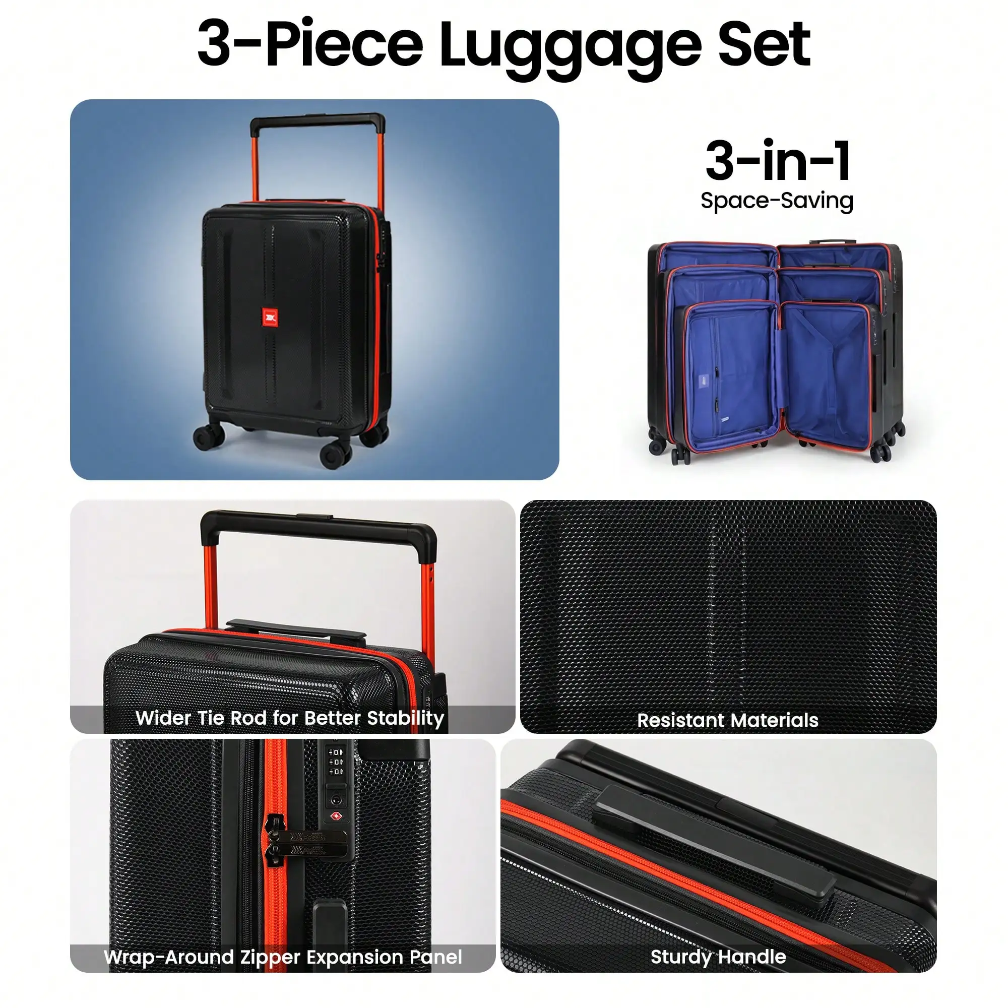NEW YORK XPRESS 2/3-częściowy  – Expandable Hard Shell Luggage Set recenzja i cena