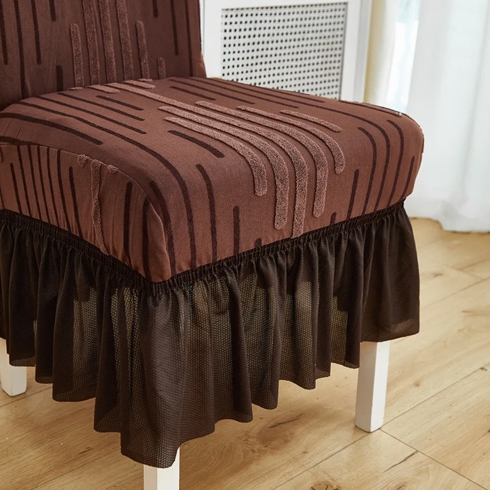 Non-slip Elastic Chair Cover Wear-resistant Thickened Dinning Chair Protective Case Anti-Dirty Dust-proof Seat Cover Hotel