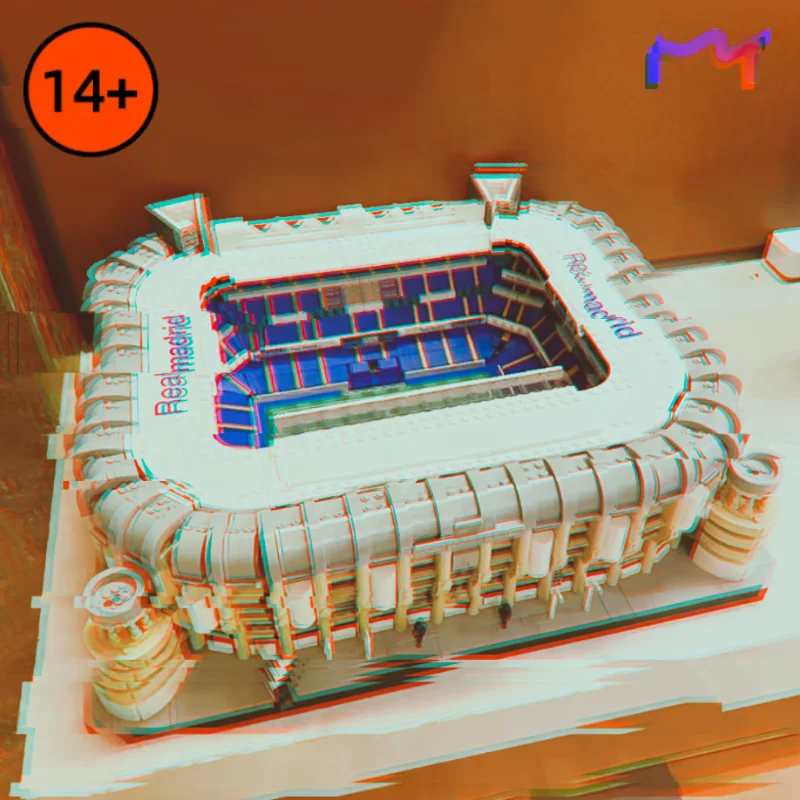 

5876pcs Ideas Famous Santiago Bernabeu Stadium Moc Bricks Modular Landmark Model Building Block Toy Christmas Birthday Gifts