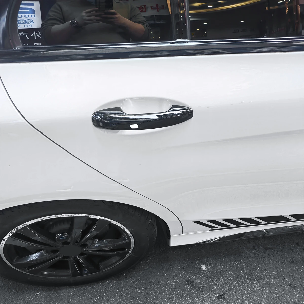 4x Keyless Door Handle Cover Protector Trims For Mercedes-Benz C E GLC GLE Coupe EQC 200 300 400 W205 W213 X253 C292 Accessories