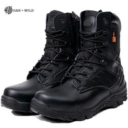 Winter Men Combat Boots Leather Desert Work Safety Shoes Tactical Ankle Boots Men's Botas Tacticos Zapatos