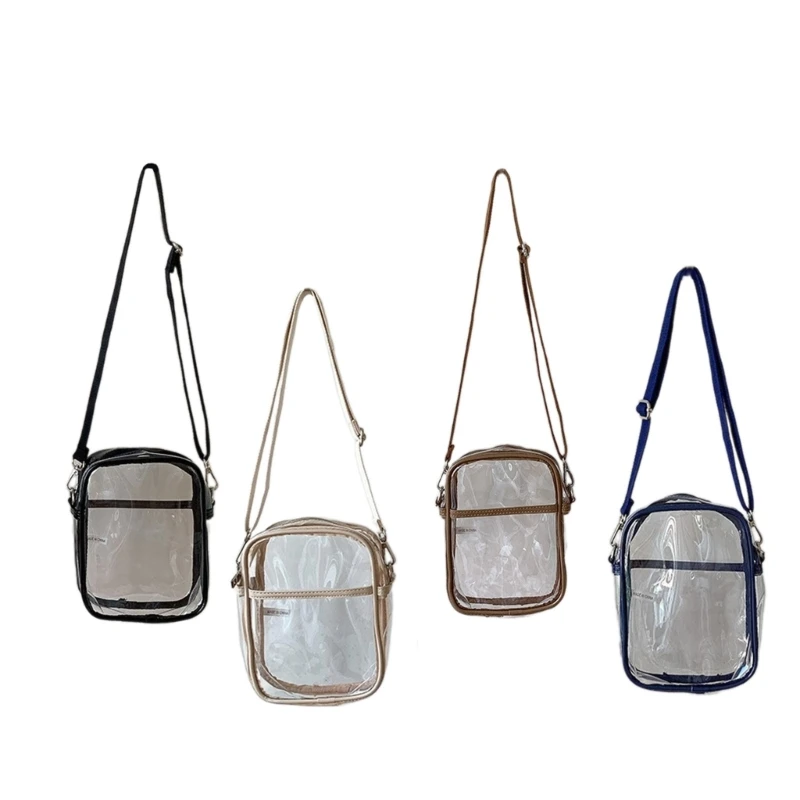 Stadium Approve Crossbody Bag for Women Clear PVC Shoulder Bag Casual Phone Bag