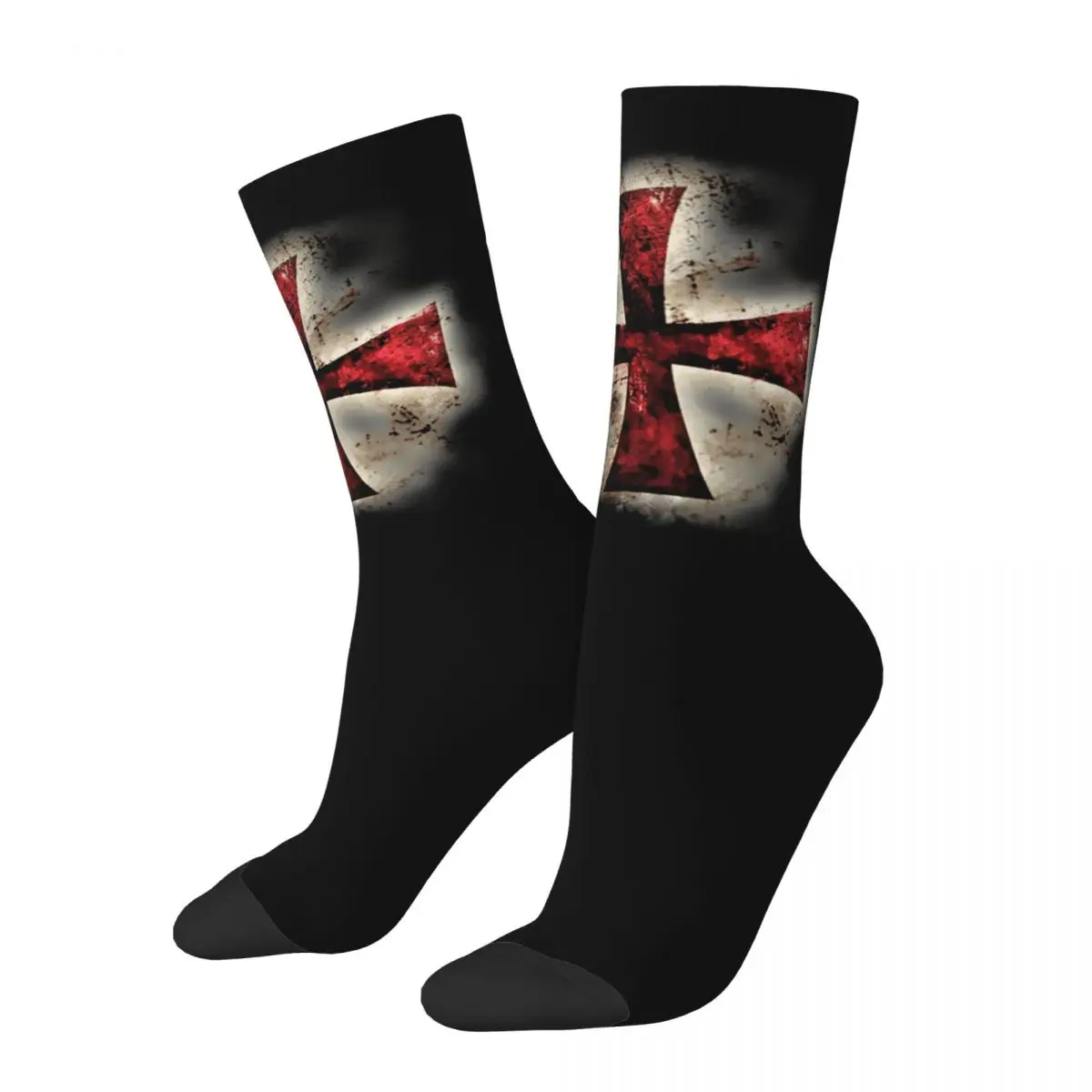 Templar Cross Knights Templars Cross Medieval Stocking Unique The Best Buy Geeky Contrast color Elastic Socks