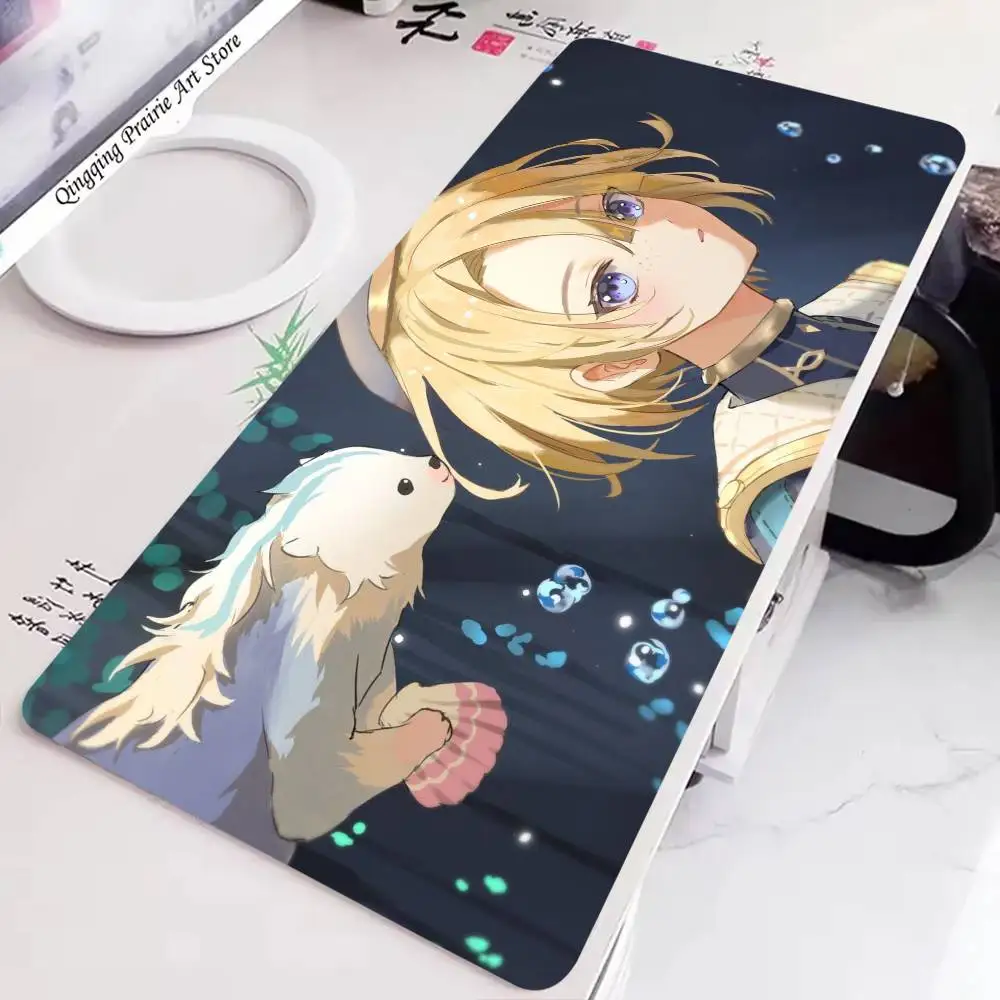 Freminet Anime G-Genshin Impact Mousepad Non-slip Suitable For Office Computers Laptops E-sports Game Desk Mats XXL Keyboard
