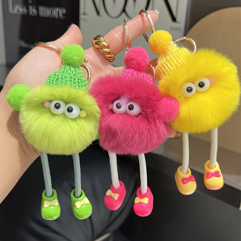 Legged Briquettes Keychain Briquet Plushes Pendant Cartoon Plush Keyring Korean Style Lanyard Plush Stuffed Toys