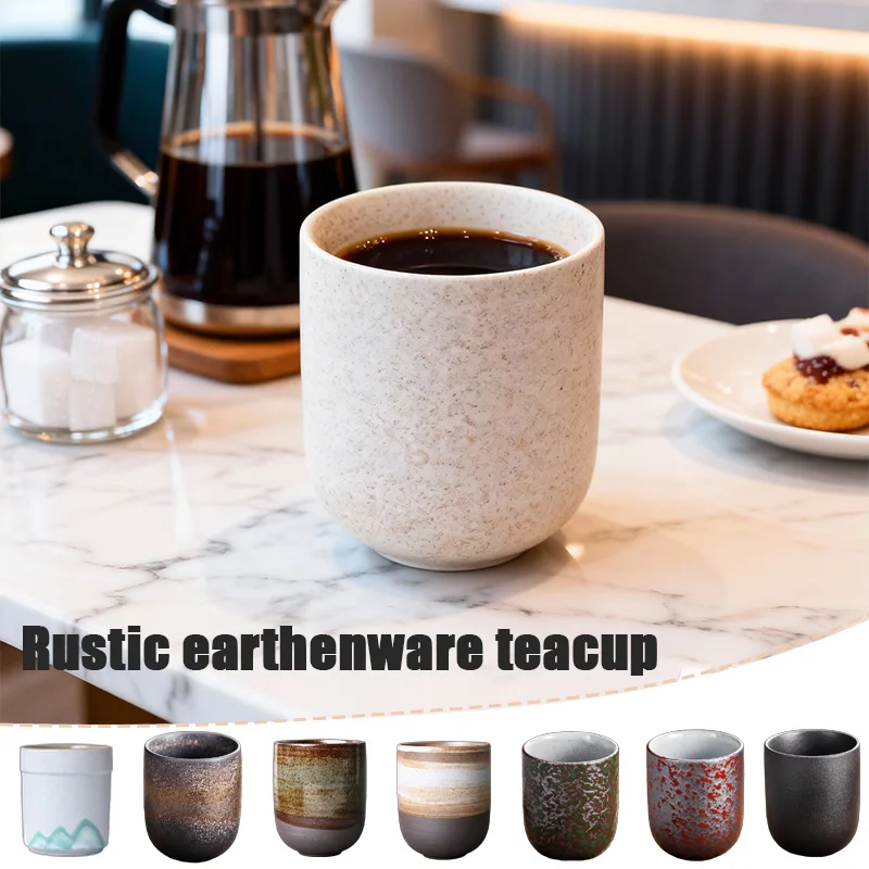 

128ml New Handmade Rough Ceramic Tea Coffee Cup Japanese Vintage Style Mug for Kung Fu Tea/Sake & Daily Coffee Cup Ceramic Cup