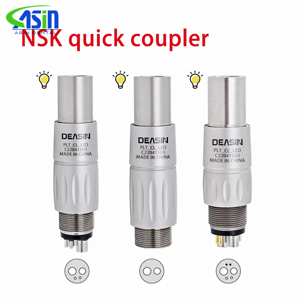 Dental Accessories High Speed Handpiece Coupler Connect With B2 M4 M6 Hole Dentist Units Air Compressor