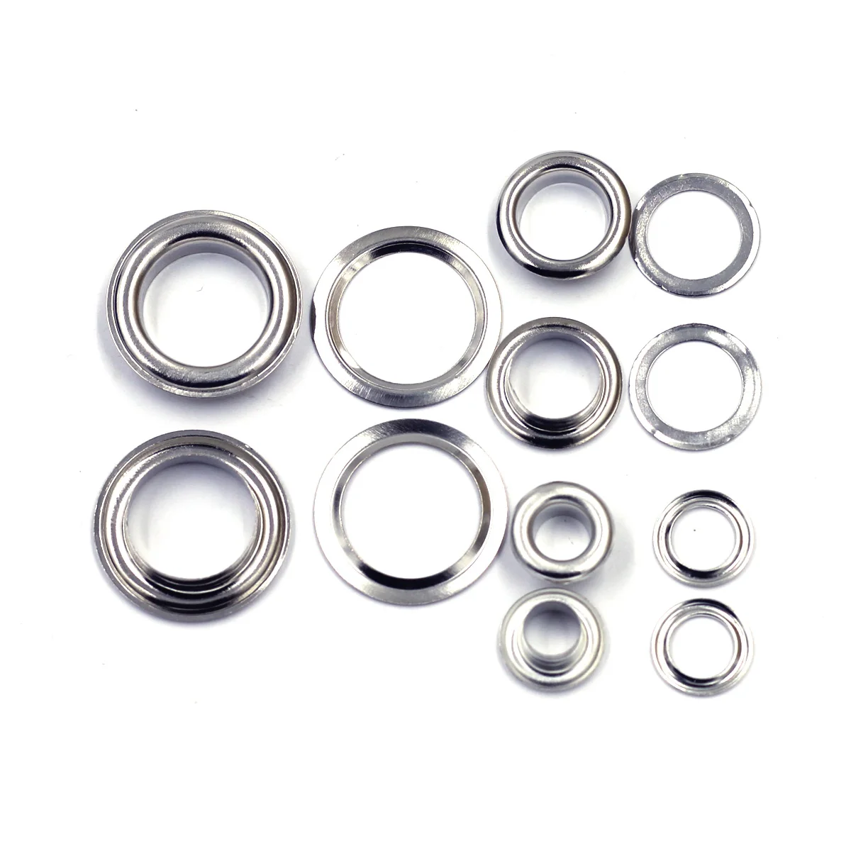 Eyelets Grommet Ring With Washer Metal Silver Tone For Leathercraft Scrapbooking Shoes Belt Clip Bag Clothes