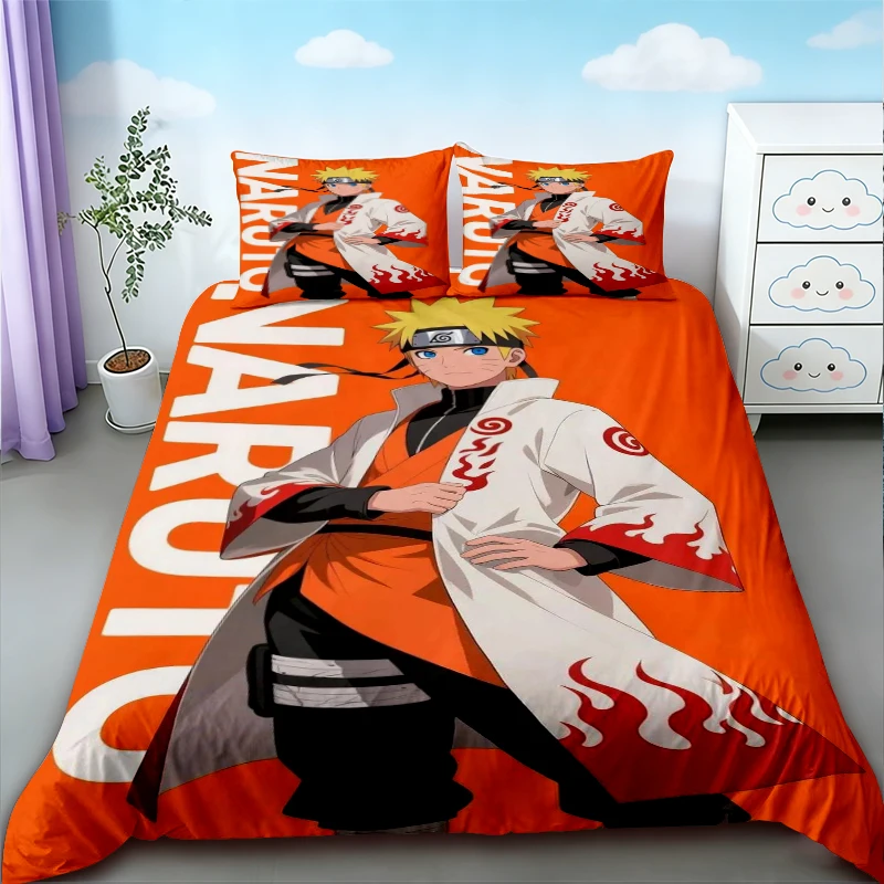 

Kids Anime Naruto Duvet Cover Cartoon Bedding Set Comforter Cover Queen King Size Teens Bedroom Home Holiday Gifts