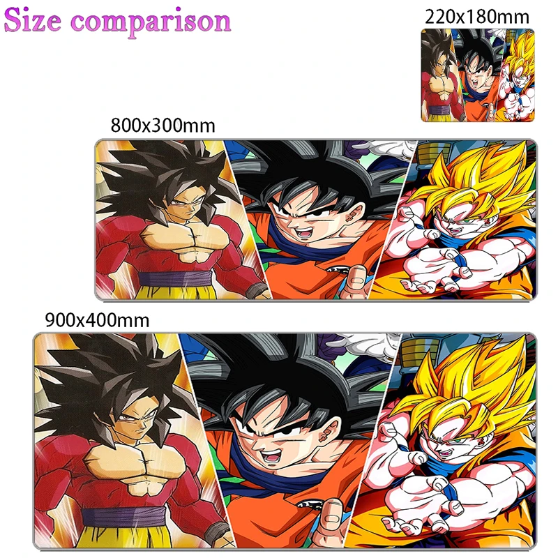 DBZ Mouse Pad Dragon Balll Z Gamers Decoracion Gamer Desk Mat Mousepad XXL Gaming Accessories Varmilo Rug Keyboard small Carpet view 4